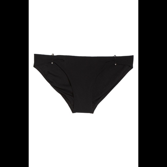 NEW Robin Piccone Luca Cutout‎ Bikini Bottoms in Black [SZ Medium ] - Picture 3 of 12